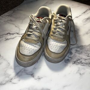 Puma Men's White and Brown Sneakers